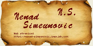 Nenad Simeunović vizit kartica